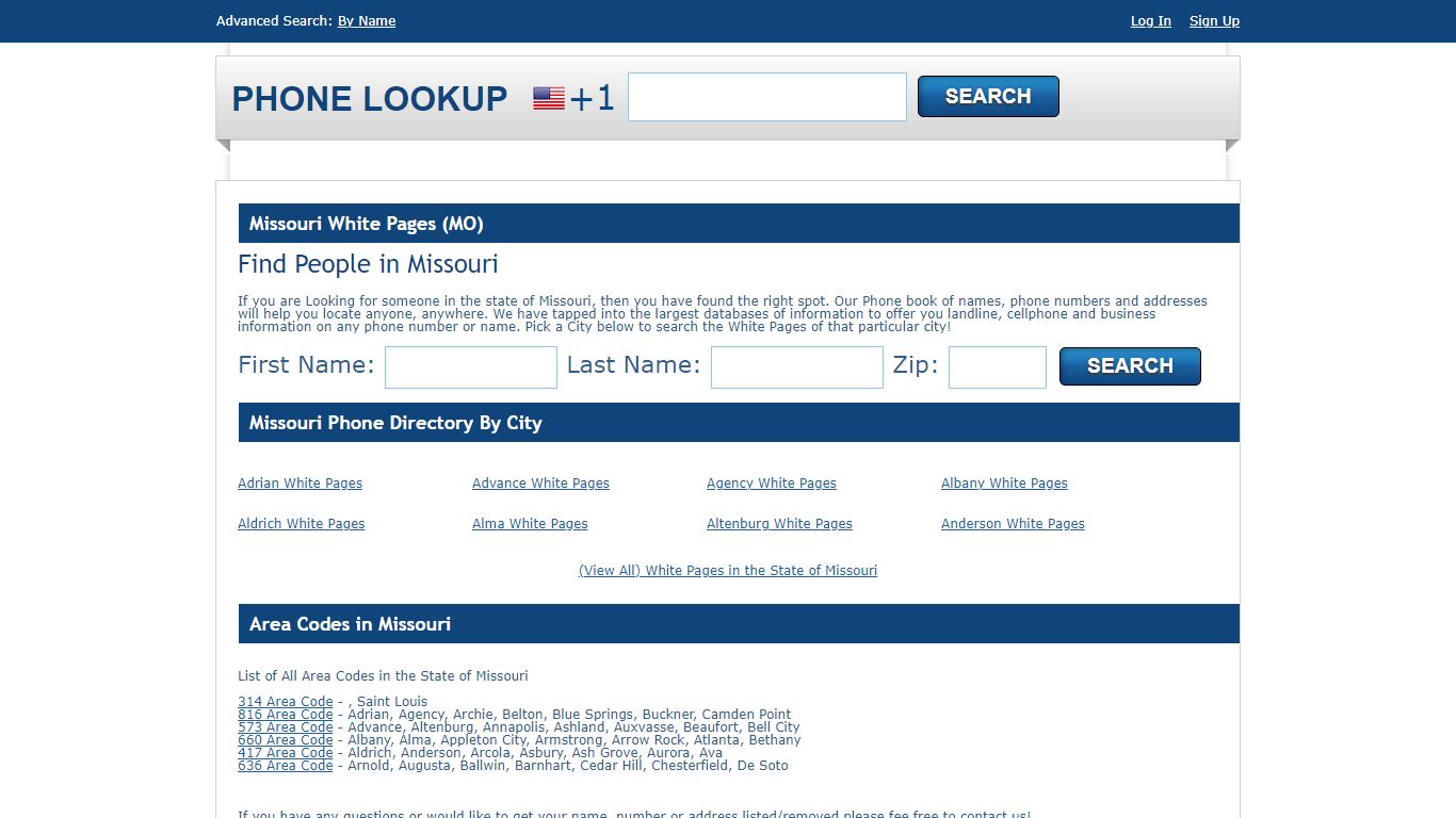 Missouri White Pages - MO Phone Directory Lookup